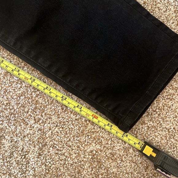 7 For All Mankind Black Distressed Straight Jeans - Picture 4 of 4